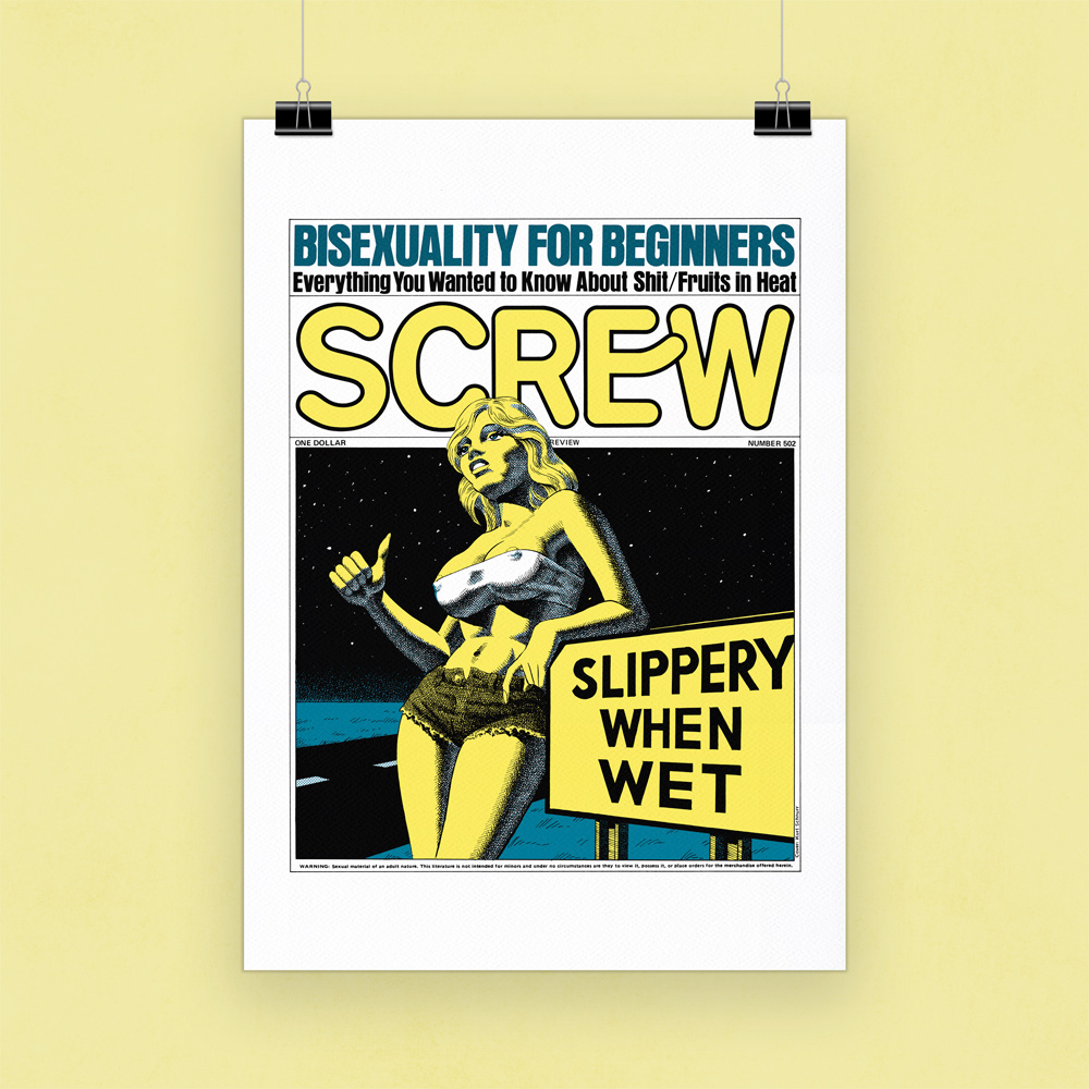 Affiche Screw #502: Slippery when wet