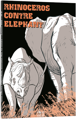 Rhinocéros contre éléphant n° 1, couverture